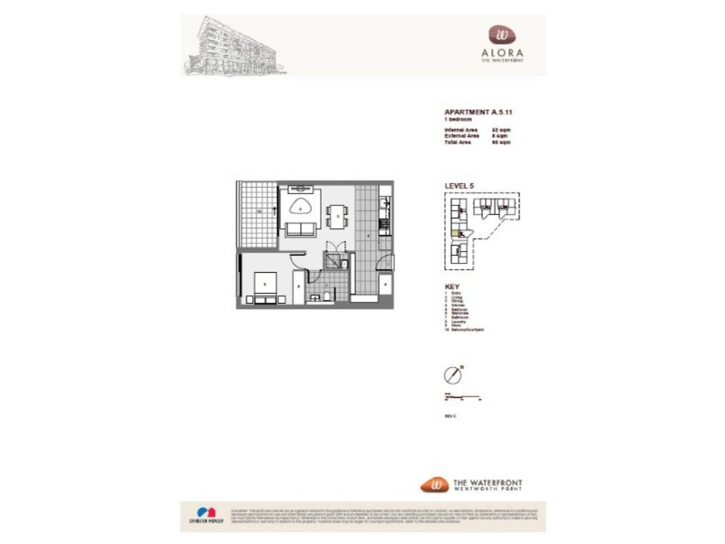 511/15 Baywater Drive, Wentworth Point NSW 2127 Floorplan