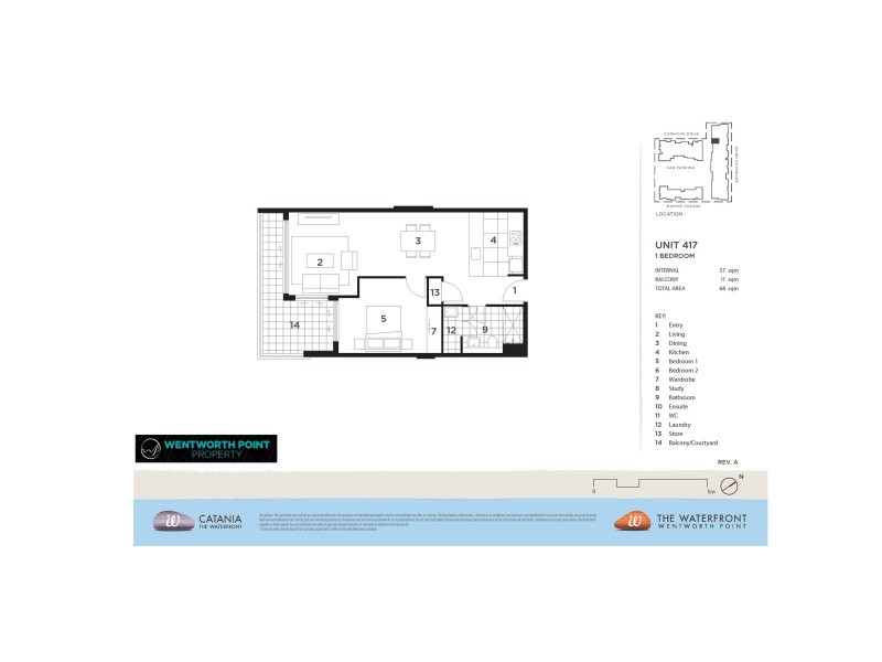 417/16 Baywater Drive, Wentworth Point NSW 2127 Floorplan