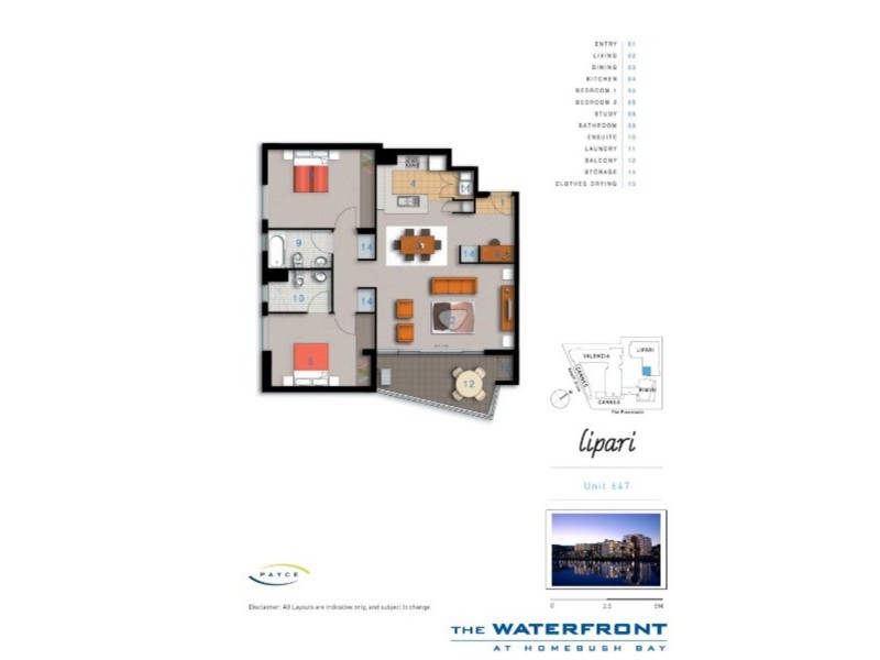 647/2 The Crescent, Wentworth Point NSW 2127 Floorplan