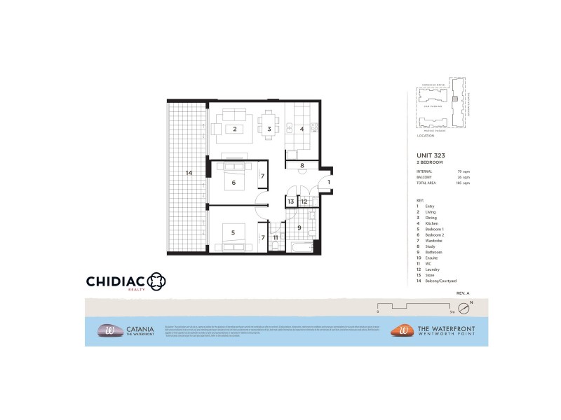 323/22 Baywater Drive, Wentworth Point NSW 2127 Floorplan
