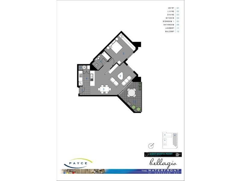 344/46 Baywater Drive, Wentworth Point NSW 2127 Floorplan