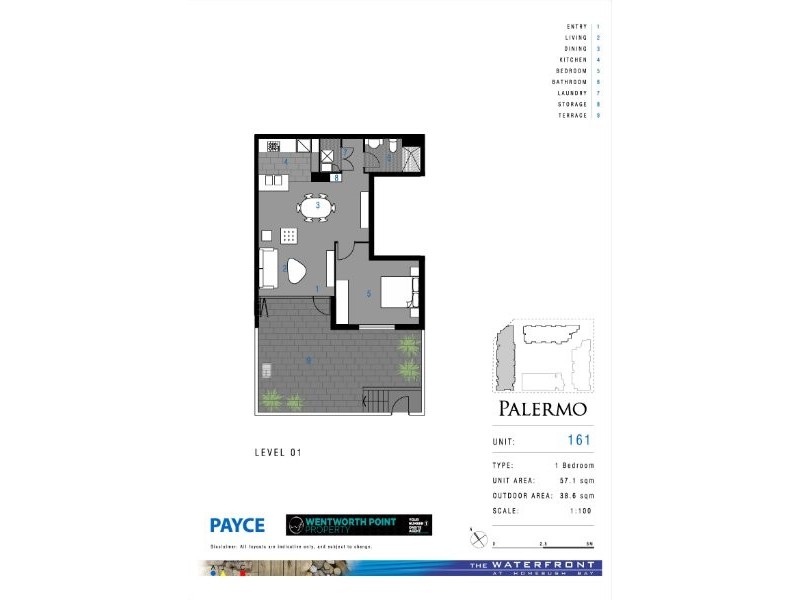 161/3 Baywater Drive, Wentworth Point NSW 2127 Floorplan