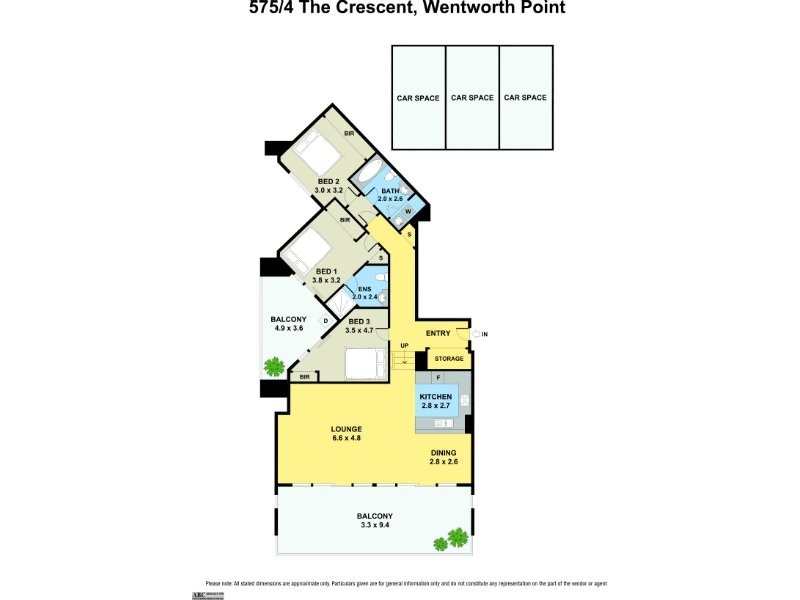 575/4 The Crescent “Valencia”, Wentworth Point NSW 2127 Floorplan