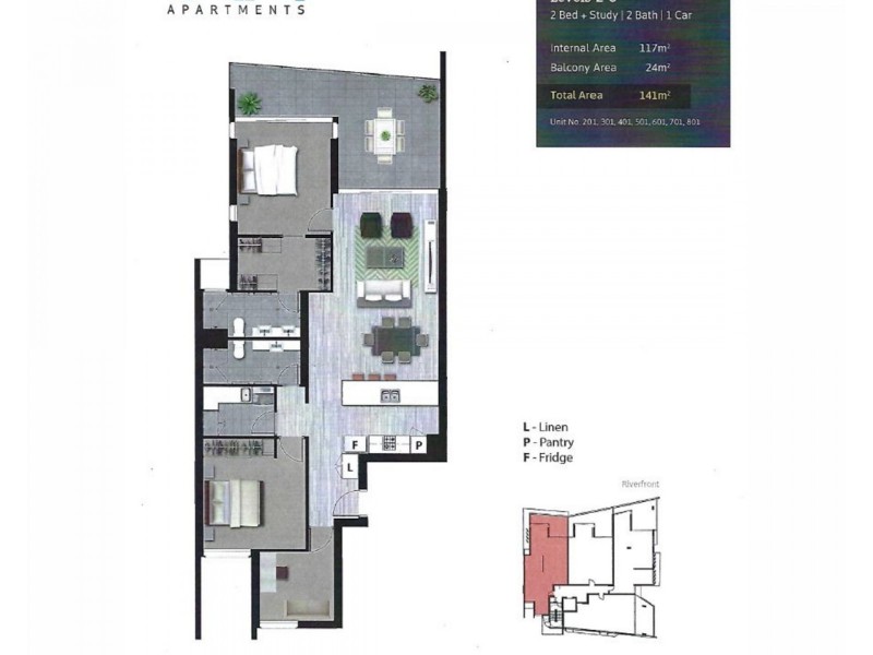 701/58 Victoria Parade, Rockhampton City QLD 4700 Floorplan