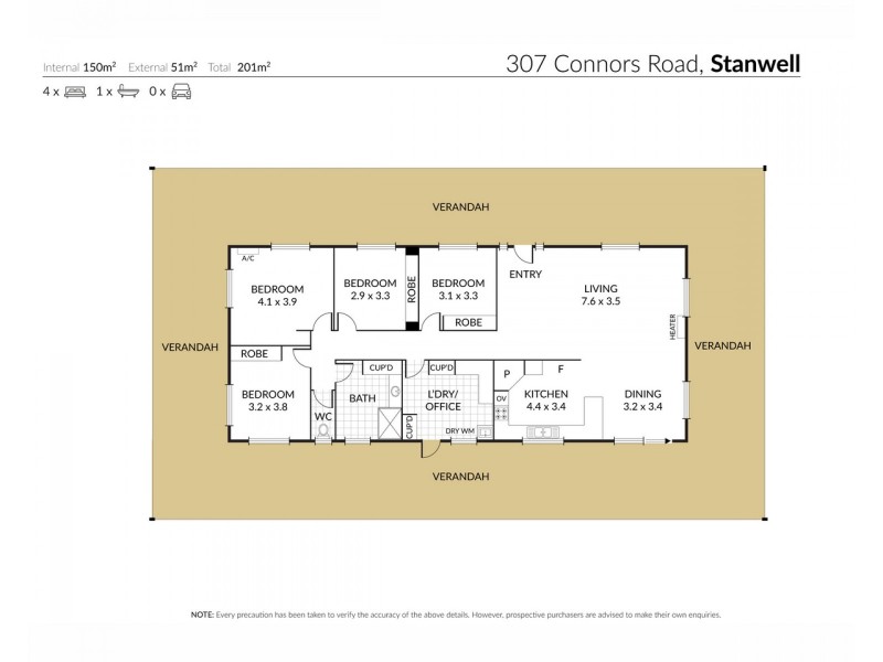 307 Connors Road, Stanwell QLD 4702 Floorplan