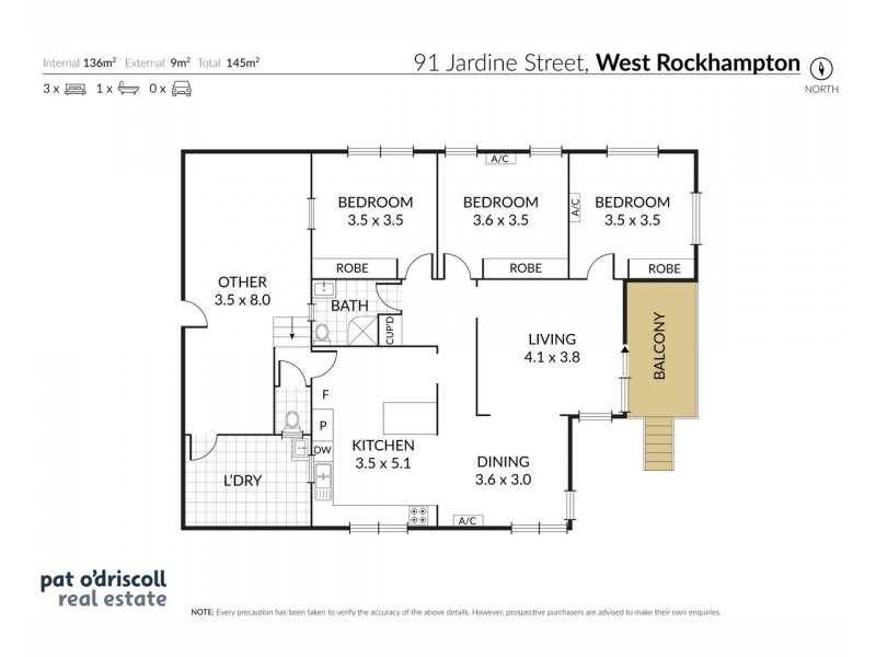 91 Jardine Street, West Rockhampton QLD 4700 Floorplan