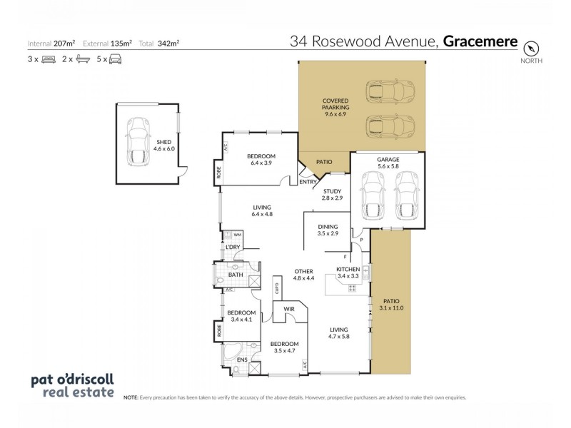34 Rosewood Avenue, Gracemere QLD 4702 Floorplan