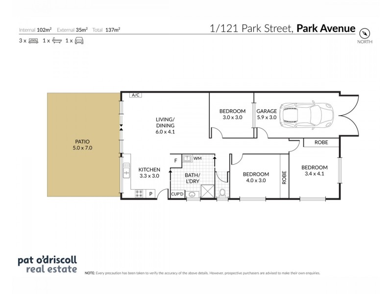 1/121 Park Street, Park Avenue QLD 4701 Floorplan