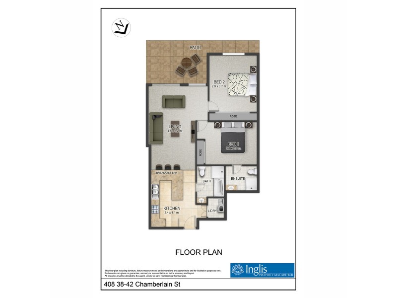 408/38-42 Chamberlain Street, Campbelltown NSW 2560 Floorplan