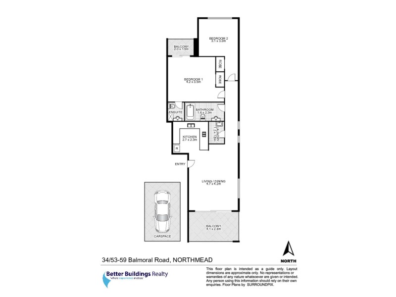 34/53-59 Balmoral Road, Northmead NSW 2152 Floorplan