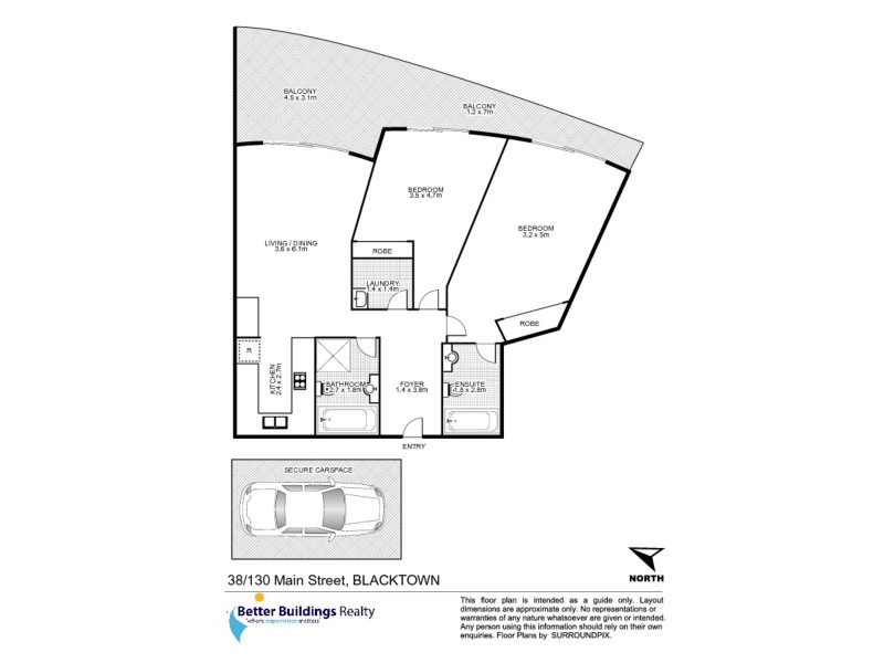 38/130 Main Street, Blacktown NSW 2148 Floorplan