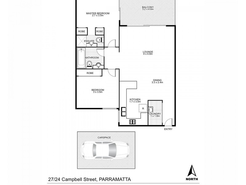 27/24 Campbell Street, Parramatta NSW 2150 Floorplan