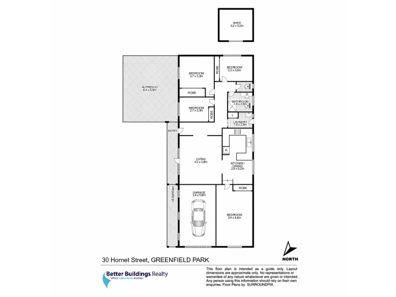 30 Hornet Street, Greenfield Park NSW 2176 Floorplan