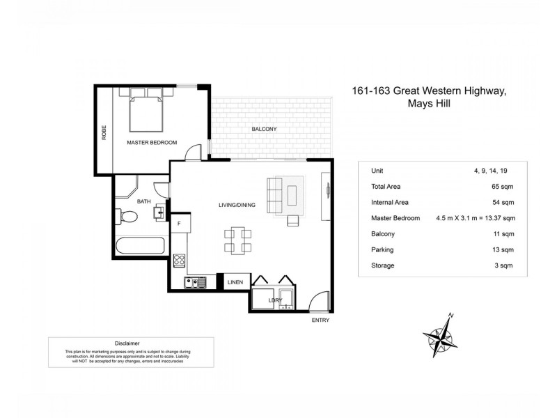 302/161-163 Great Western Highway, Mays Hill NSW 2145 Floorplan