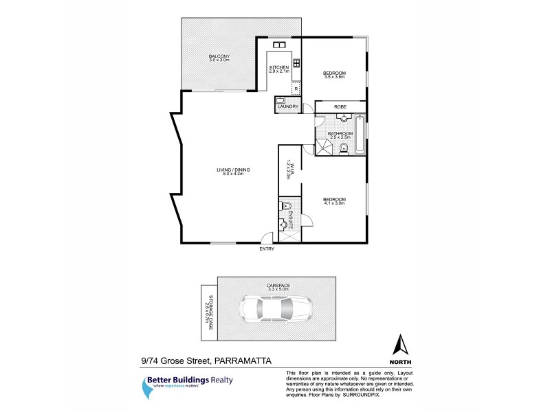 9/74 Grose Street, North Parramatta NSW 2151 Floorplan
