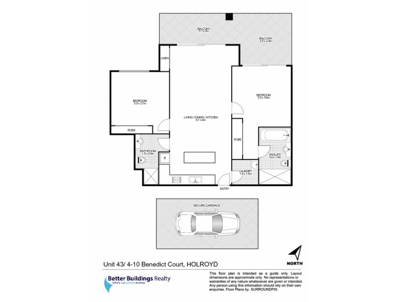 43/4-10 Benedict Court, Holroyd NSW 2142 Floorplan