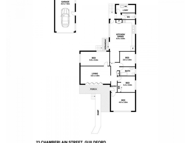 23 Chamberlain Road, Guildford NSW 2161 Floorplan
