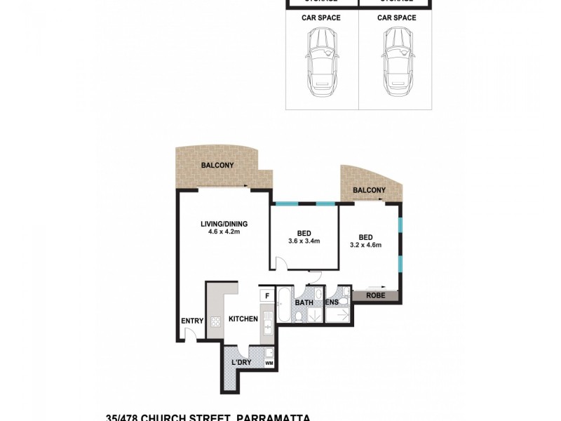 35/478 Church Street, Parramatta NSW 2150 Floorplan
