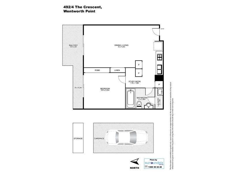 492/4 The Crescent, Wentworth Point NSW 2127 Floorplan