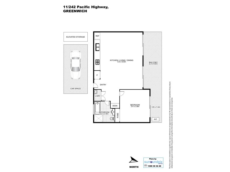 11/242 Pacific Highway, Greenwich NSW 2065 Floorplan