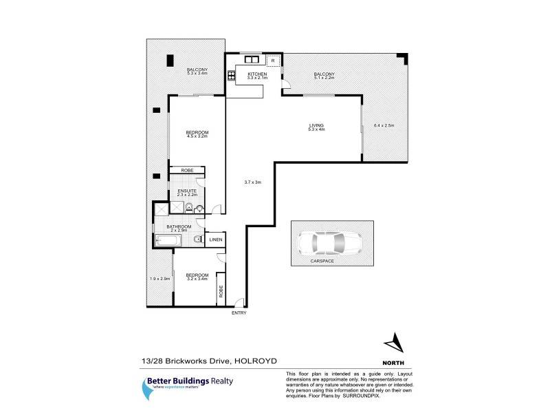 13/28 Brickworks Drive, Merrylands NSW 2160 Floorplan