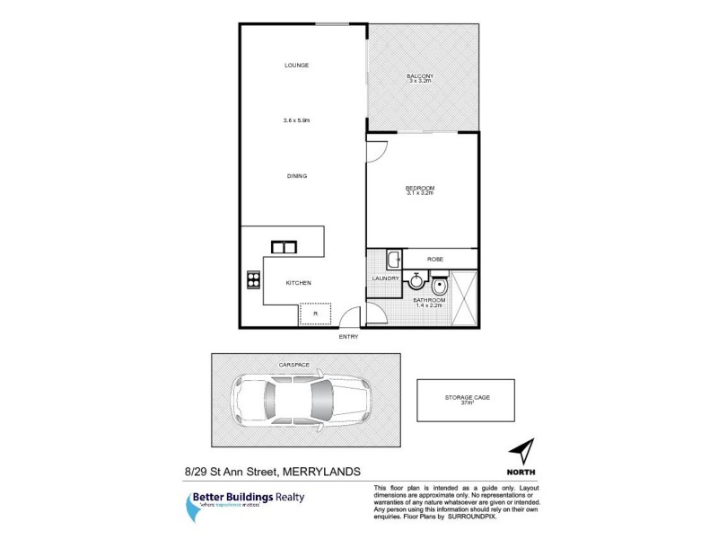8/29 St Ann Street, Merrylands NSW 2160 Floorplan
