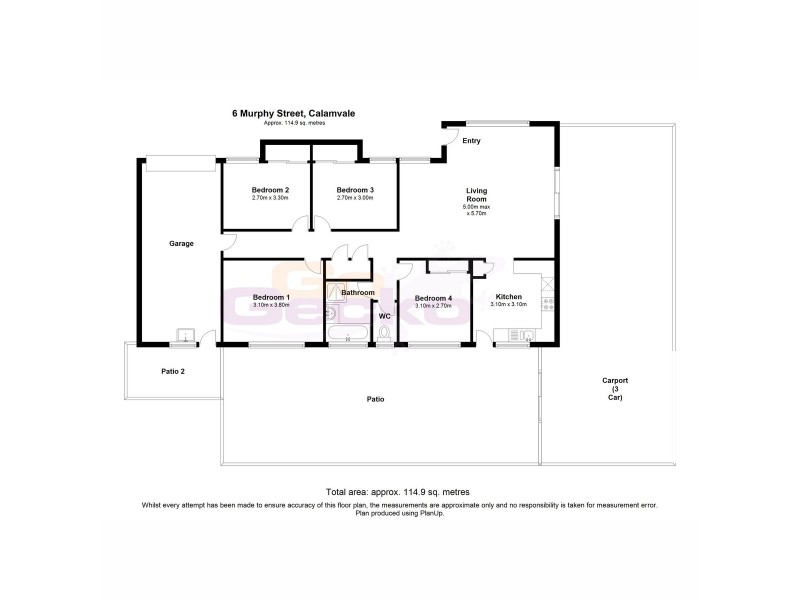 6 Murphy Street, Calamvale QLD 4116 Floorplan