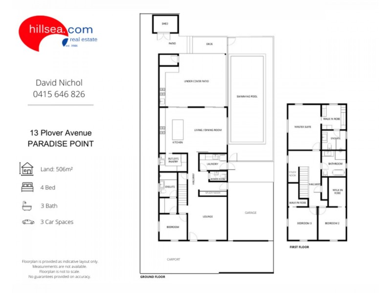 13 Plover Avenue, Paradise Point QLD 4216 Floorplan