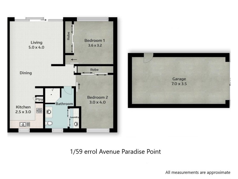 1/59 Errol Avenue, Paradise Point QLD 4216 Floorplan