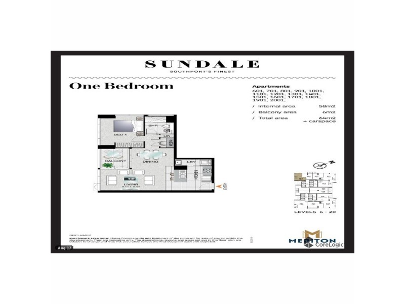 901/2 Como Crescent, Southport QLD 4215 Floorplan