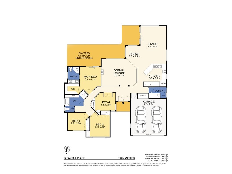 17 Fantail Place, Twin Waters QLD 4564 Floorplan