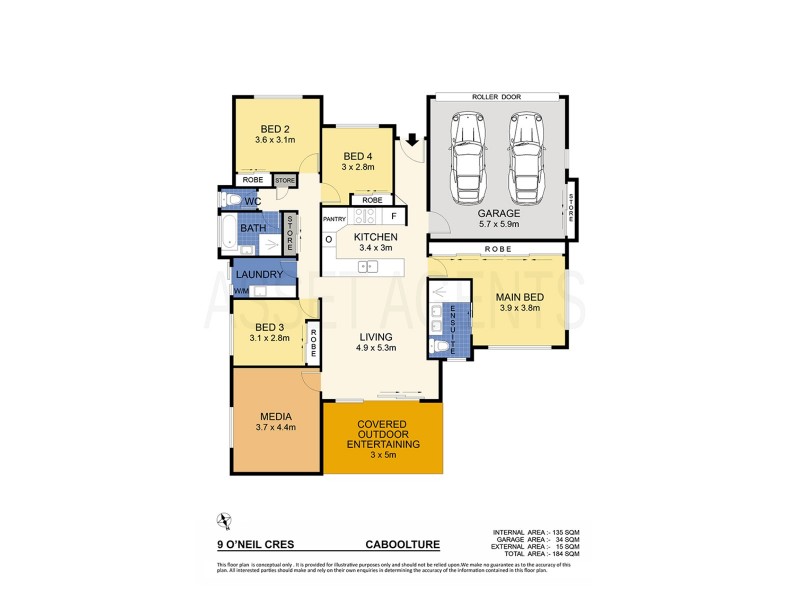 9 ONeill Street, Caboolture QLD 4510 Floorplan