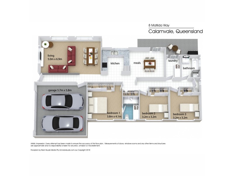 8 Matilda Way, Calamvale QLD 4116 Floorplan
