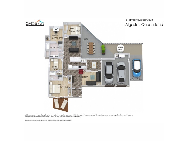 5 Ramblingwood Court, Algester QLD 4115 Floorplan