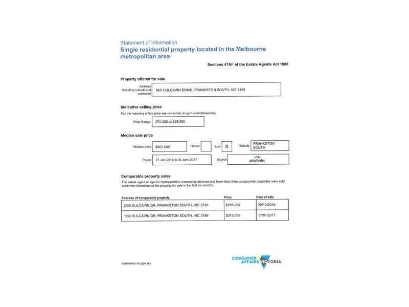 16/5 Culcairn Avenue, Frankston South VIC 3199