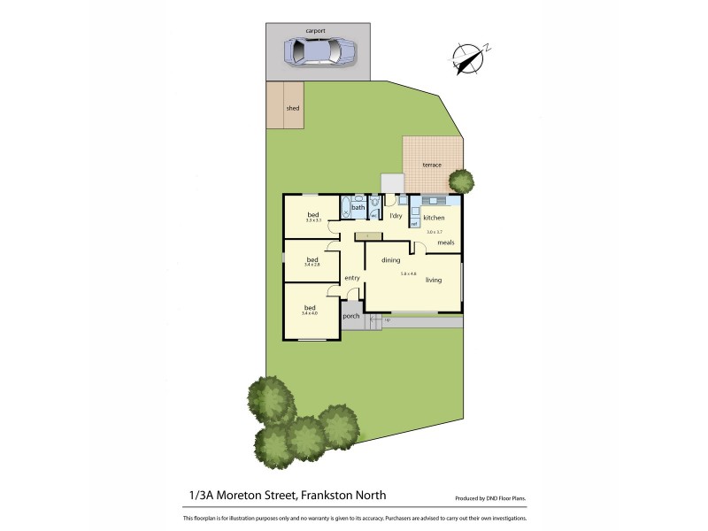 1/3A Moreton Street, Frankston North VIC 3200 Floorplan