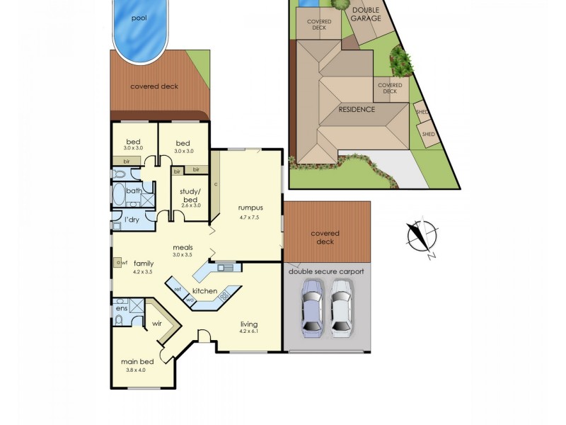 6 Kibo Court, Cranbourne North VIC 3977 Floorplan