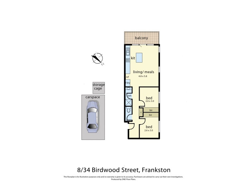 8/34 Birdwood Street, Frankston VIC 3199 Floorplan