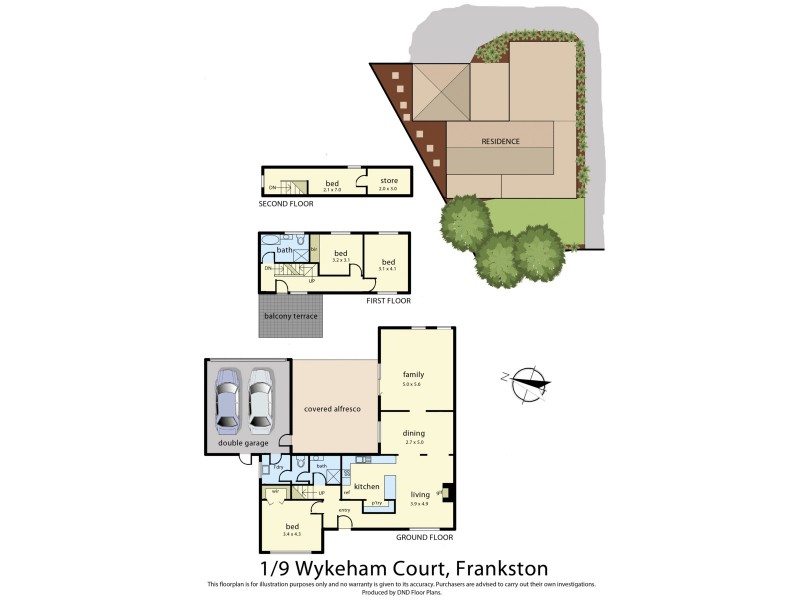 1/9 Wykeham Court, Frankston VIC 3199 Floorplan