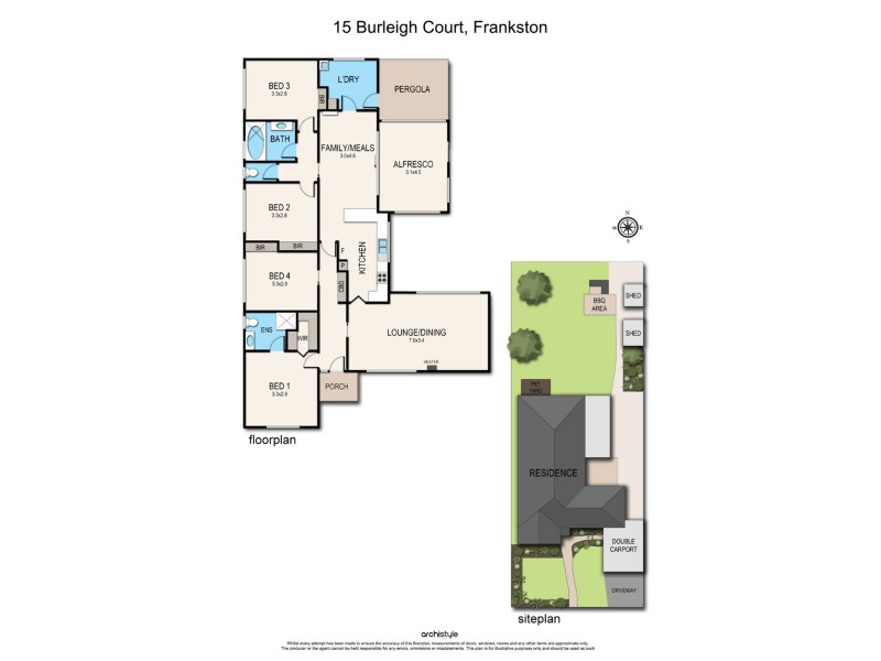 15 Burleigh Court, Frankston VIC 3199 Floorplan