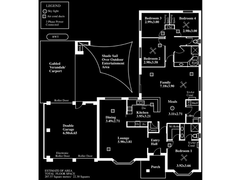 9 Fredrick Drive, Woodcroft SA 5162 Floorplan