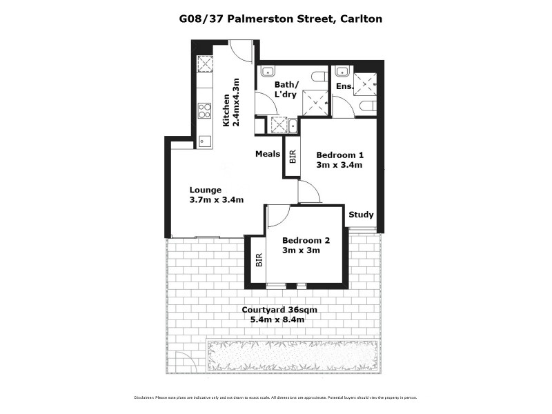 G08/37 Palmerston Street, Carlton VIC 3053 Floorplan
