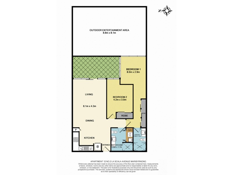 12/2 La Scala Avenue, Maribyrnong VIC 3032 Floorplan