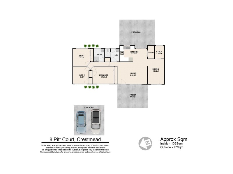 8 Pitt Court, Crestmead QLD 4132 Floorplan