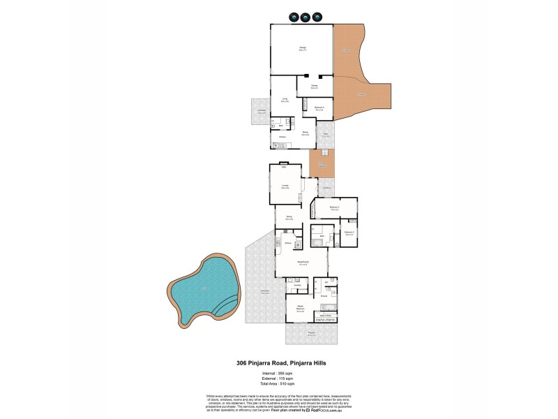 306 Pinjarra Road, Pinjarra Hills QLD 4069 Floorplan