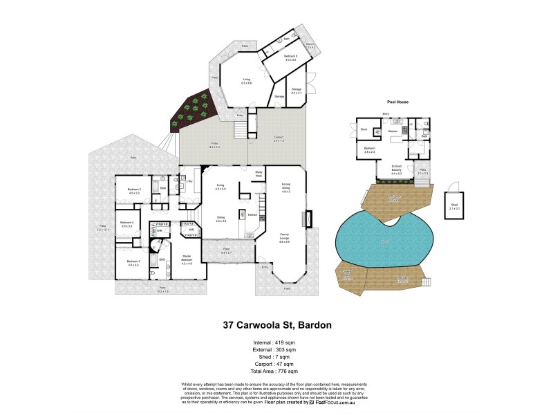 37 Carwoola Street, Bardon QLD 4065 Floorplan