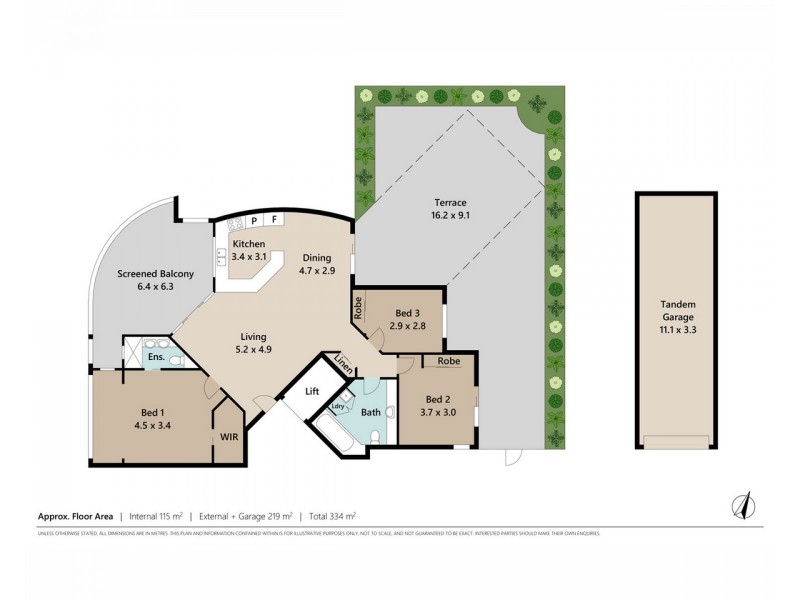 1/16 MacDonald Street, Kangaroo Point QLD 4169 Floorplan