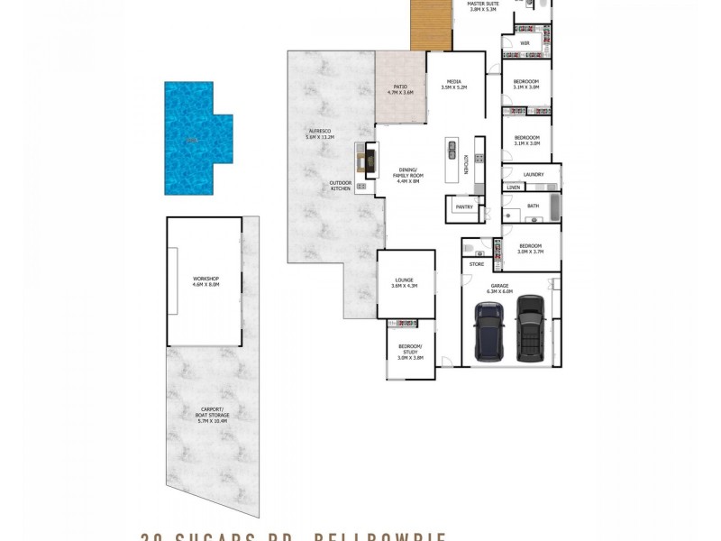 20 Sugars Road, Bellbowrie QLD 4070 Floorplan