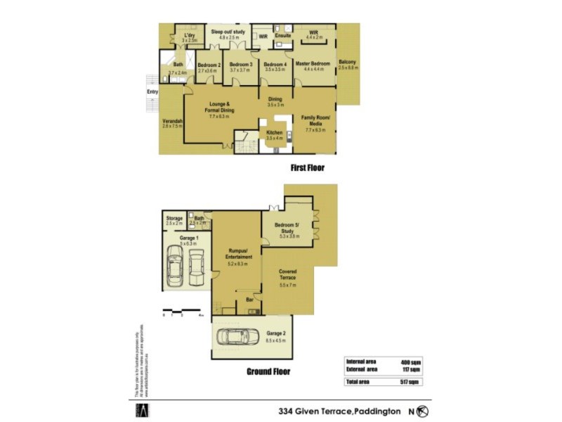 334 Given Terrace, Paddington QLD 4064 Floorplan