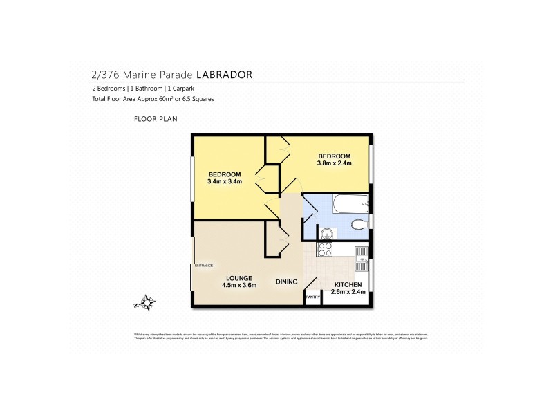 2/376 Marine Parade, Labrador QLD 4215 Floorplan